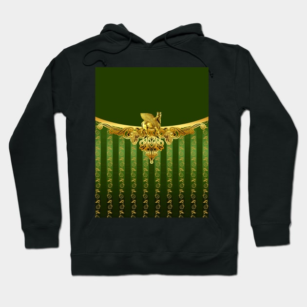 Golden Lamassu Hoodie by doniainart